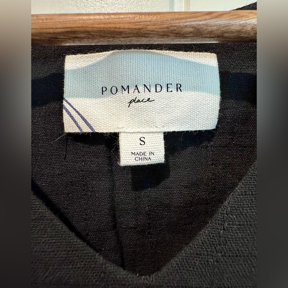 Pomander Place Black Gauze Millie Dress Womens Sz Small 100% Cotton - Picture 5 of 13